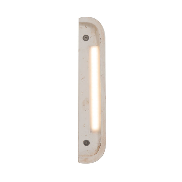 Golden - 7280-OWL9 WT - LED Outdoor Wall Mount - Stela - White Travertine