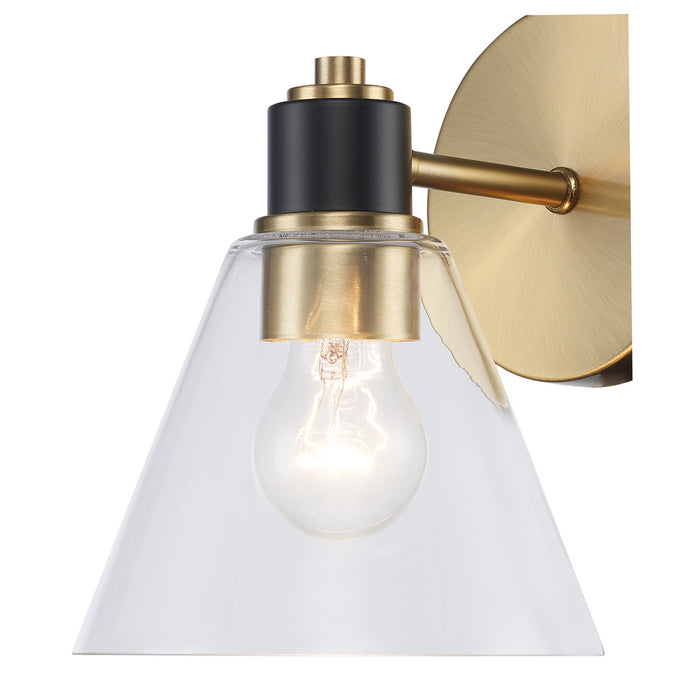 Trans Globe Imports - 22591 AGBK-CL - One Light Vanity - Antique Gold/Black