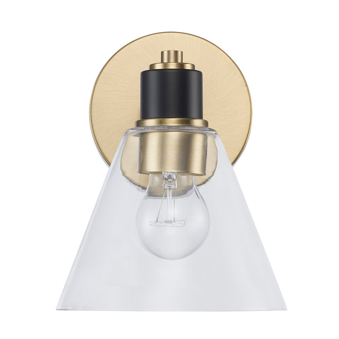 Trans Globe Imports - 22591 AGBK-CL - One Light Vanity - Antique Gold/Black