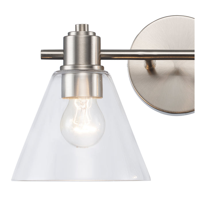 Trans Globe Imports - 22592 BN-CL - Two Light Vanity - Brushed Nickel