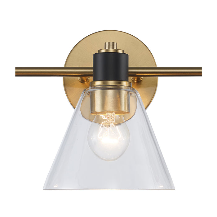Trans Globe Imports - 22593 AGBK-CL - Three Light Vanity - Antique Gold/Black