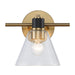 Trans Globe Imports - 22593 AGBK-CL - Three Light Vanity - Antique Gold/Black