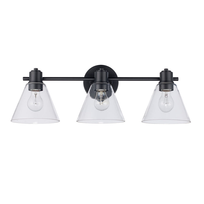 Trans Globe Imports - 22593 BK-CL - Three Light Vanity - Black
