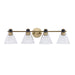 Trans Globe Imports - 22594 AGBK-CL - Four Light Vanity - Antique Gold/Black