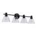 Trans Globe Imports - 22594 BK-CL - Four Light Vanity - Black
