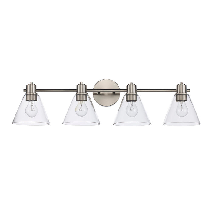 Trans Globe Imports - 22594 BN-CL - Four Light Vanity - Brushed Nickel