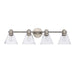 Trans Globe Imports - 22594 BN-CL - Four Light Vanity - Brushed Nickel