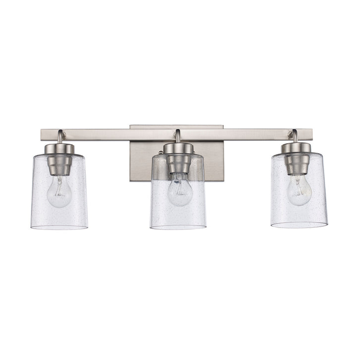 Trans Globe Imports - 22783 BN - Three Light Bath - Brushed Nickel