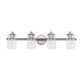 Trans Globe Imports - 22794 BN - Four Light Vanity - Brushed Nickel