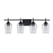 Trans Globe Imports - 71834 BK - Four Light Vanity - Black