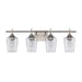 Trans Globe Imports - 71834 BN - Four Light Vanity - Brushed Nickel