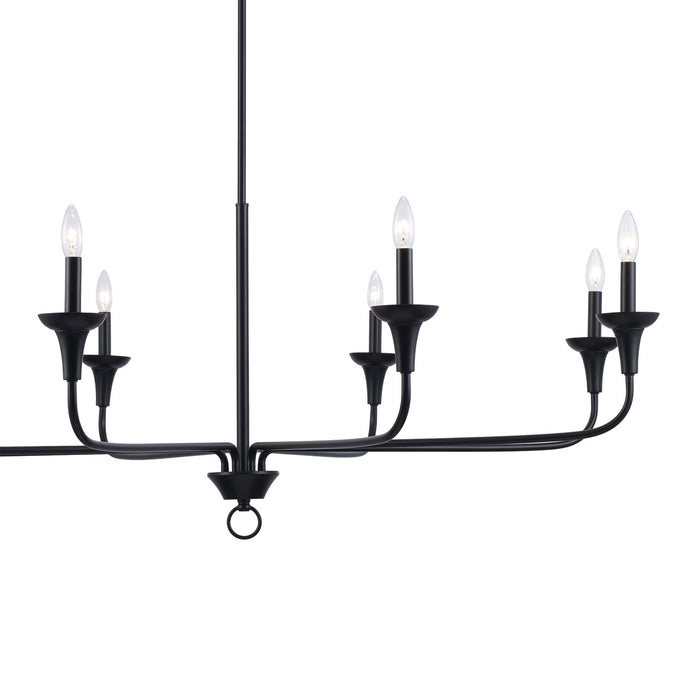 Trans Globe Imports - 71948 BK - Eight Light Chandelier - Black
