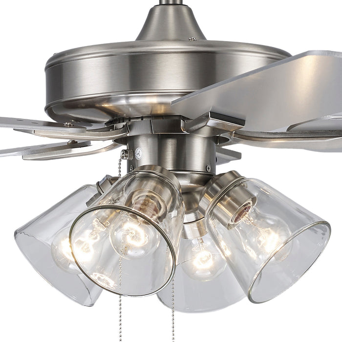 Trans Globe Imports - F-1051 BN-CL - 52" Ceiling Fan - Brushed Nickel