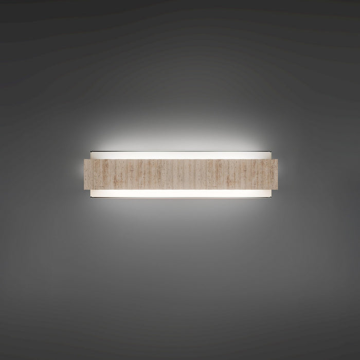 Modern Forms - WS270619-WV/AB - LED Bath Vanity - Magnate - Beige Travertine/Aged Brass