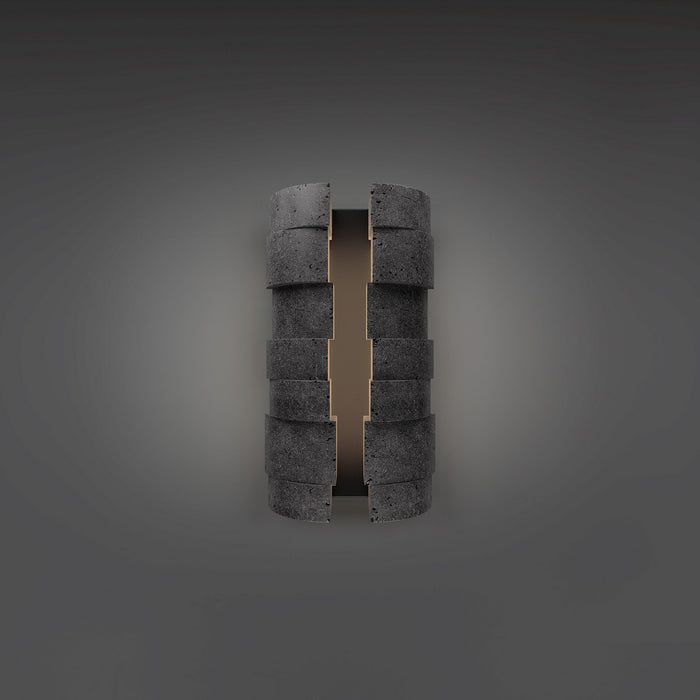 Modern Forms - WSW210616-BV/BK - LED Outdoor Wall Sconce - Formation - Basalt Stone/Black