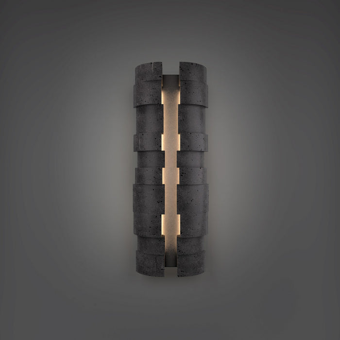 Modern Forms - WSW210624-BV/BK - LED Outdoor Wall Sconce - Formation - Basalt Stone/Black