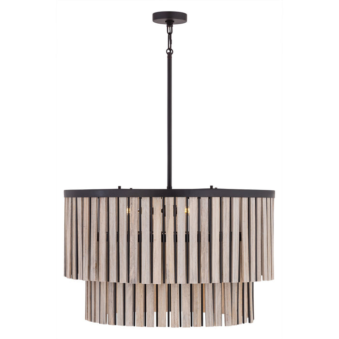 Minka-Lavery - 12455-860 - Six Light Pendant - Esbelta - Dark Bronze