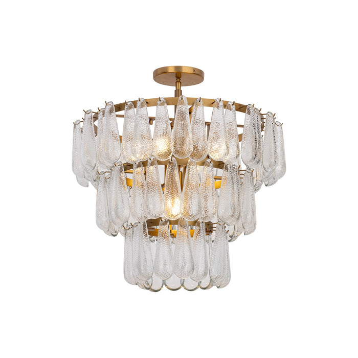 Minka-Lavery - 12654-732 - Five Light Semi-Flush Mount - Vionne - Legacy Brass