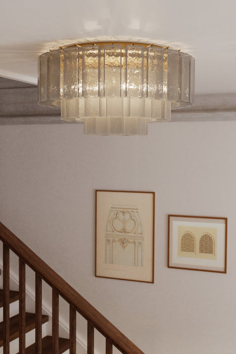 Metropolitan - N3145-GS-732 - Seven Light Flush Mount - Torvento - Legacy Brass