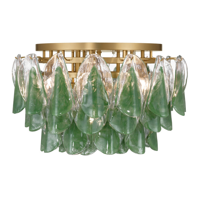Metropolitan - N3476-G-732 - Six Light Flush Mount - Verla Crest - Legacy Brass