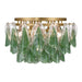 Metropolitan - N3476-G-732 - Six Light Flush Mount - Verla Crest - Legacy Brass