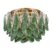 Metropolitan - N3476-G-732 - Six Light Flush Mount - Verla Crest - Legacy Brass