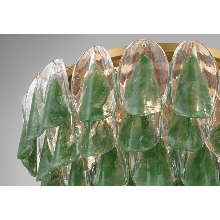 Metropolitan - N3476-G-732 - Six Light Flush Mount - Verla Crest - Legacy Brass