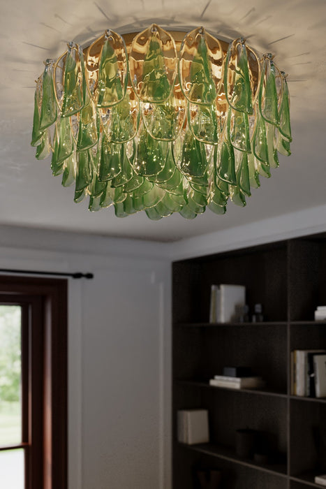 Metropolitan - N3477-G-732 - 11 Light Flush Mount - Verla Crest - Legacy Brass