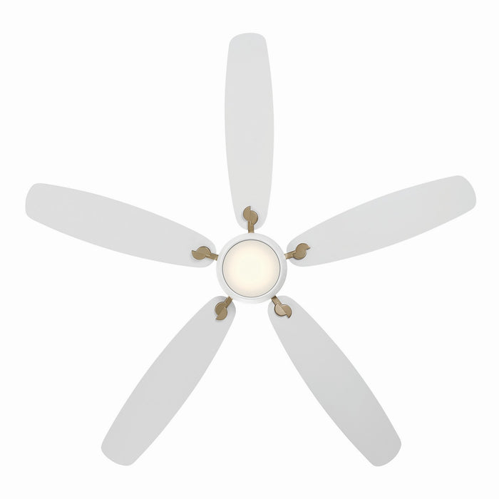 Minka Aire - F649L-ALW/BBR - 52" Ceiling Fan - Soreno - Alabaster White