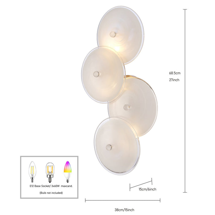 Arabela Lighting - 85125-3 - Three Light Wall Sconce - Tallulah - Lacquered Gold