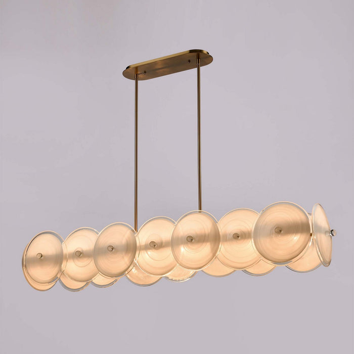 Arabela Lighting - 85124-8 - Eight Light Linear Chandelier - Tallulah - Lacquered Gold