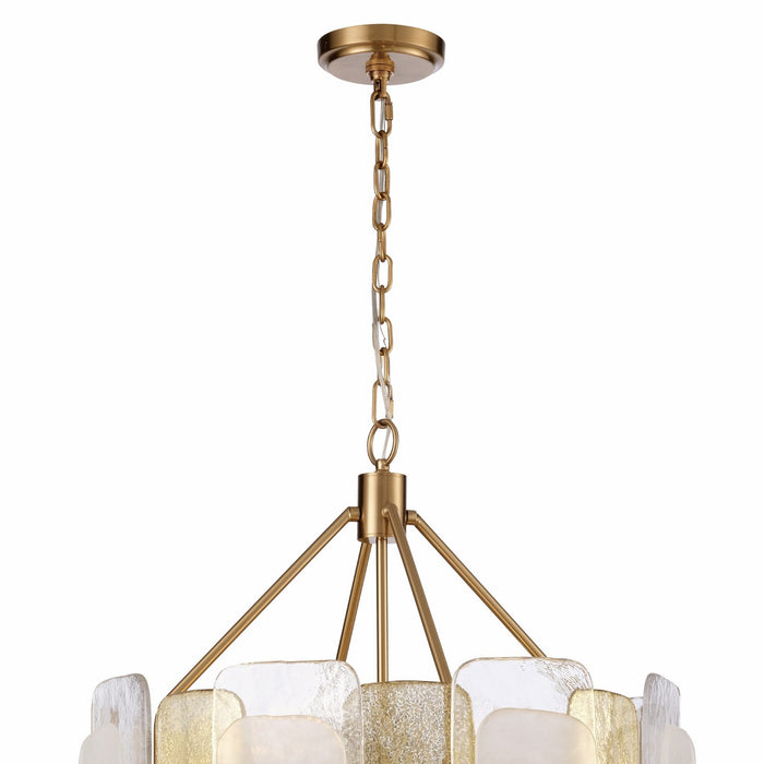 Arabela Lighting - 85207-9 - Nine Light Chandelier - Strata - Lacquered Gold
