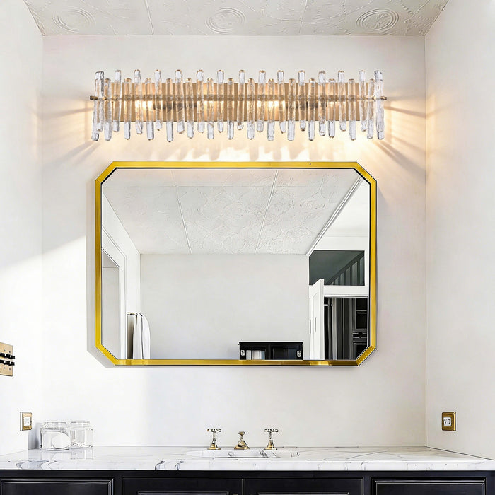 Arabela Lighting - 85108-4 - Four Light Vanity - Icicles - Satin Brass