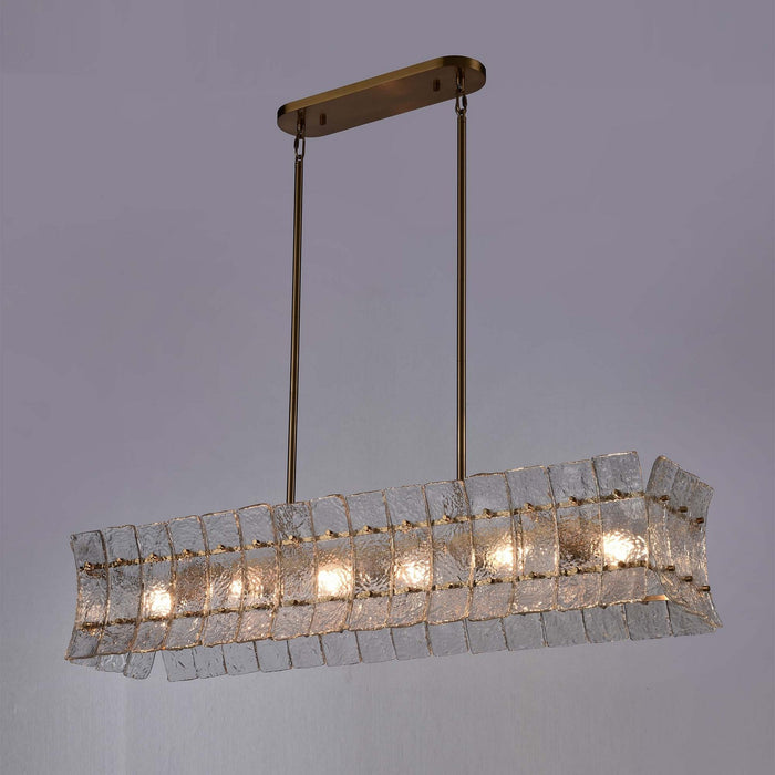 Arabela Lighting - 85354-6 - Six Light Linear Chandelier - Sophie - Lacquered Gold