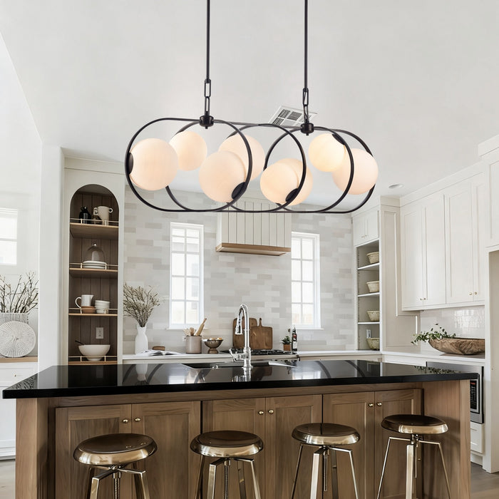 Arabela Lighting - 85273-8 - Eight Light Linear Chandelier - Concentro - Dark Bronze