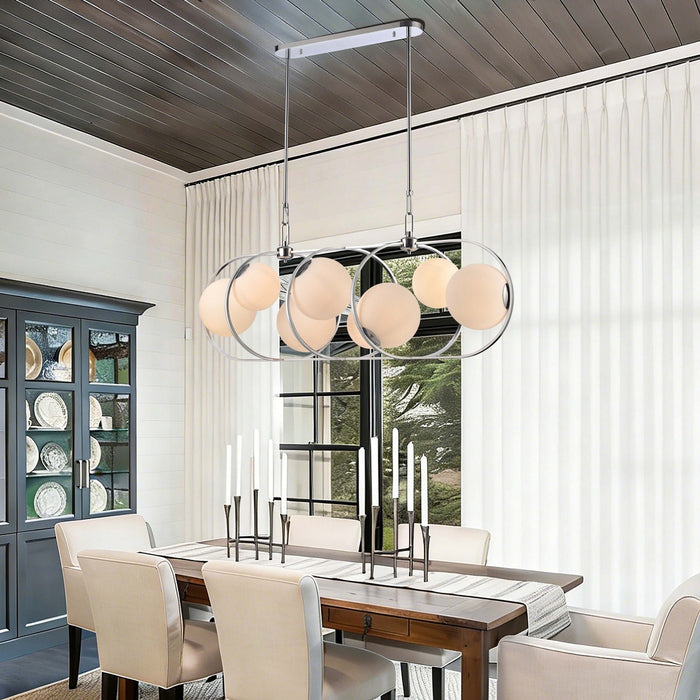 Arabela Lighting - 85373-8 - Eight Light Linear Chandelier - Concentro - Polished Chrome