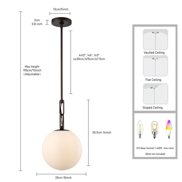 Arabela Lighting - 85275-1 - One Light Pendant - Concentro - Dark Bronze