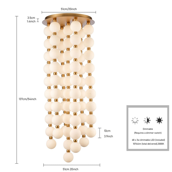 Arabela Lighting - 85286-68 - LED Chandelier - Mod - Satin Brass