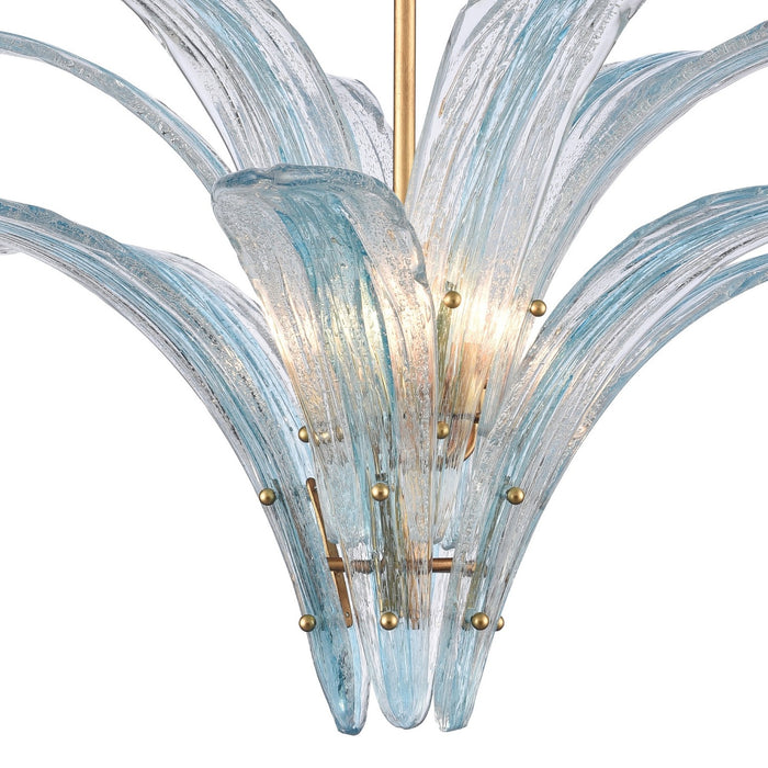 Arabela Lighting - 85391-6 - Six Light Pendant - Fiore - Antique Gold Leaf