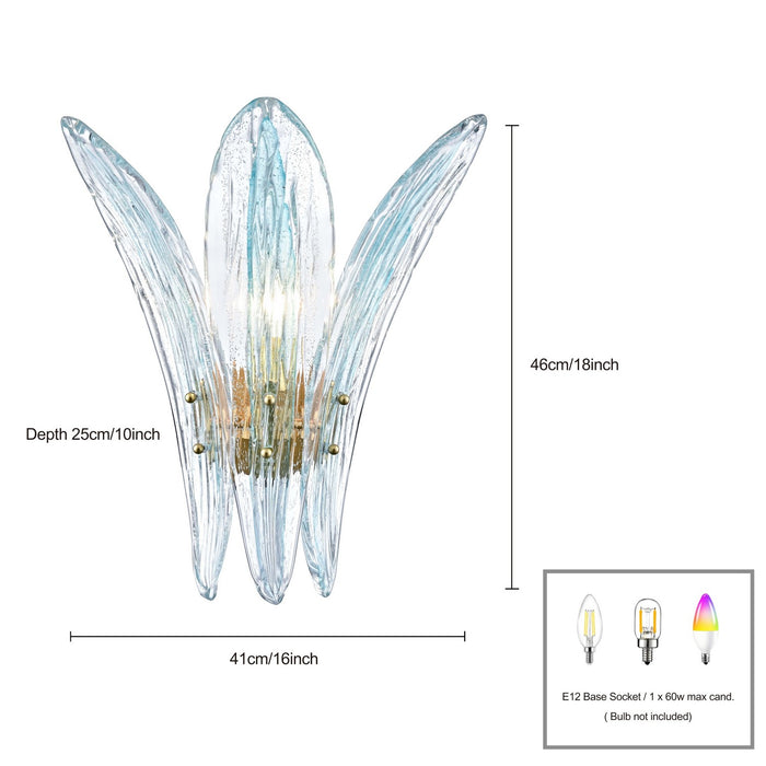 Arabela Lighting - 85395-1 - One Light Wall Sconce - Fiore - Antique Gold Leaf