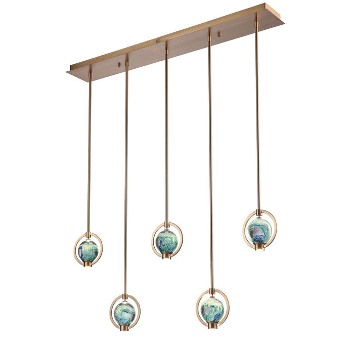 Arabela Lighting - 85404-5 - LED Pendant - Utopia - Lacquered Gold
