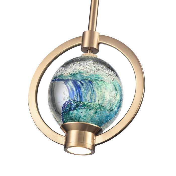 Arabela Lighting - 85400-5 - LED Pendant - Utopia - Lacquered Gold