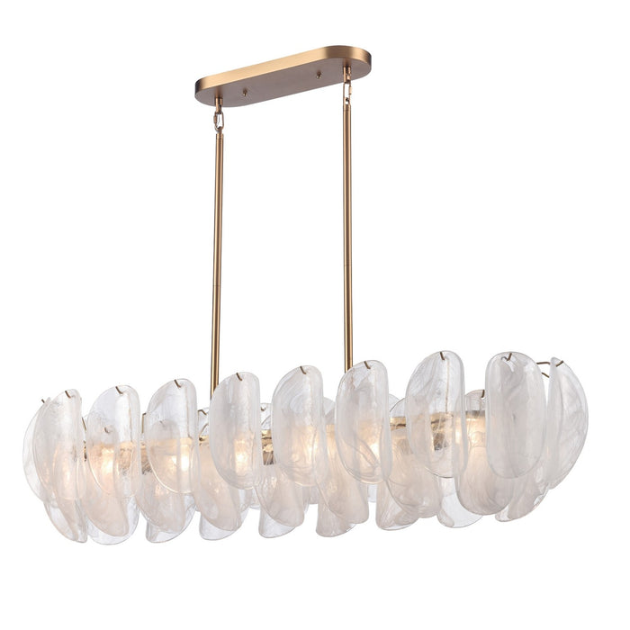 Arabela Lighting - 85413-6 - Six Light Linear Chandelier - Chateau - Satin Brass