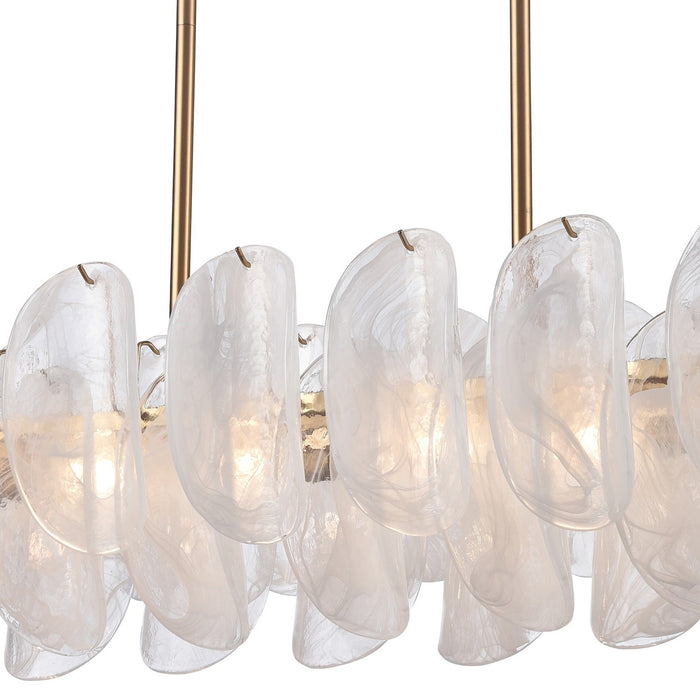 Arabela Lighting - 85413-6 - Six Light Linear Chandelier - Chateau - Satin Brass