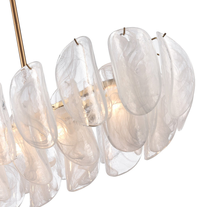 Arabela Lighting - 85413-6 - Six Light Linear Chandelier - Chateau - Satin Brass