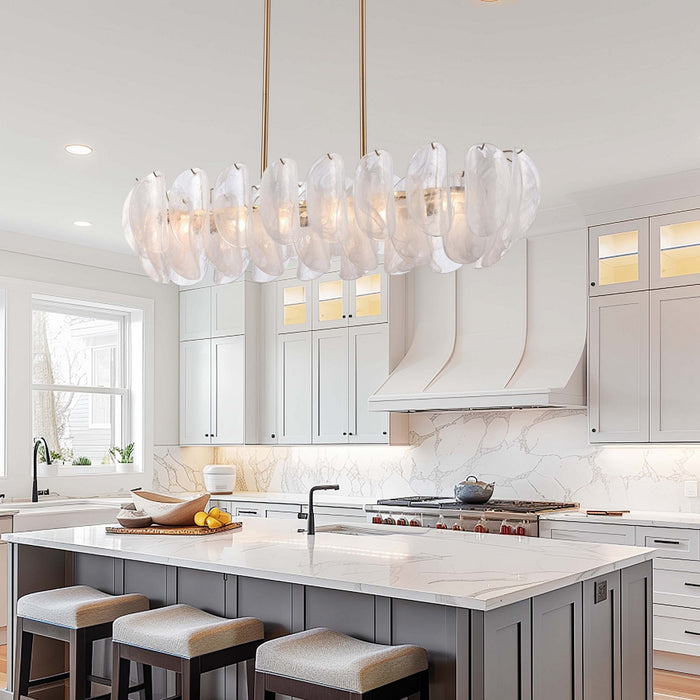 Arabela Lighting - 85413-6 - Six Light Linear Chandelier - Chateau - Satin Brass