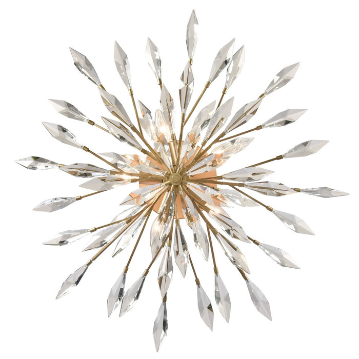 Arabela Lighting - 85425-5 - Five Light Semi Flush Mount - Crystal Fusion - Peruvian Gold