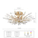 Arabela Lighting - 85425-5 - Five Light Semi Flush Mount - Crystal Fusion - Peruvian Gold