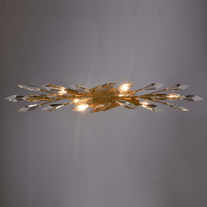 Arabela Lighting - 85427-6 - Six Light Vanity - Crystal Fusion - Peruvian Gold