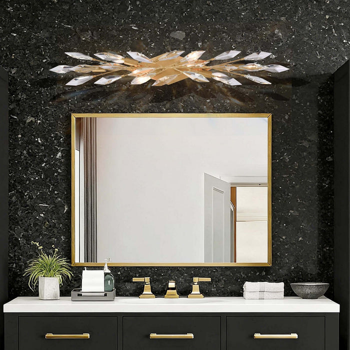 Arabela Lighting - 85427-6 - Six Light Vanity - Crystal Fusion - Peruvian Gold